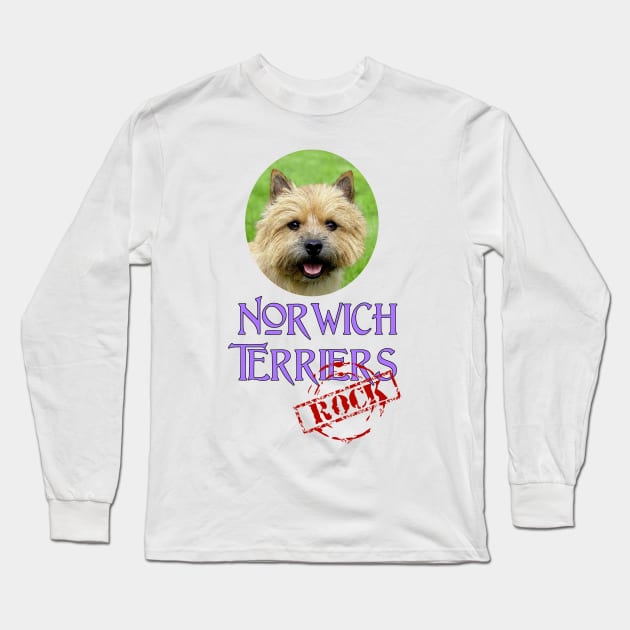Norwich Terriers Rock! Long Sleeve T-Shirt by Naves
